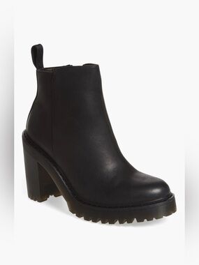 Dr. Martens Magdalena Platform Leather Heeled Ankle Boot,Size-10